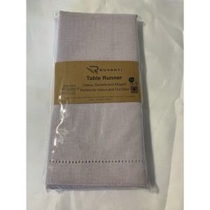 Ruvanti Table Runner 14x48 New Pink Linen Cotton